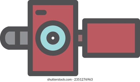 Single item icon of color simple electrical appliance video camera