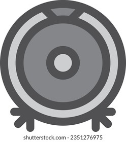 Single item icon for color simple electrical appliances robot vacuum cleaner