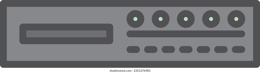 Single item icon for color simple electrical appliances CD player