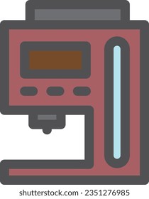 Single item icon for color simple electrical appliance coffee maker