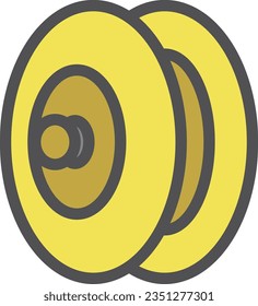 Single item icon of color simple musical instrument cymbal