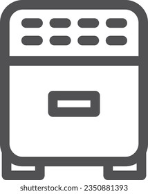 Single item icon of line drawing simple electrical appliance air purifier
