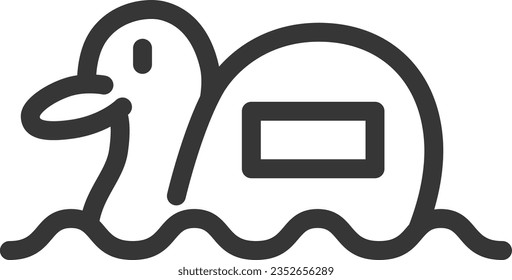 Icono de elemento único del dibujo de línea de diversión parque de pie tablero de aletas