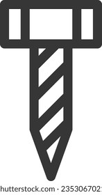 Icono de elemento único para herramientas de dibujo de línea Tornillo hexagonal
