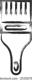 Single item icon related to brush writing teaching materials brush