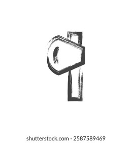 Single item icon related to brush writing tools Ax