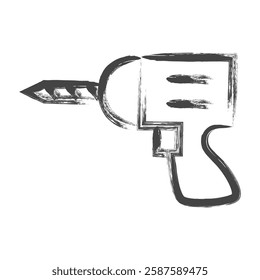 Single item icon related to brush writing tools: electric drill