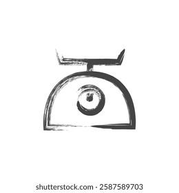 Single item icon related to brush writing daily necessities home appliances Weighing instrument