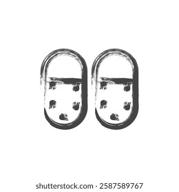 Single item icon related to brush writing daily necessities home appliances Slippers