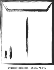 Single item icon related to calligraphy teaching materials Envelope