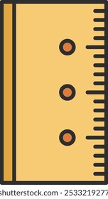 Single item icon related to color teaching materials: Ruler