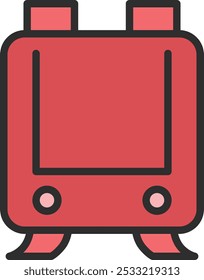 Single item icon related to color teaching materials: school bag