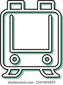 Single item icon related to color shadow teaching materials school bag