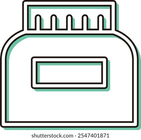 Single item icon related to color shadow teaching materials Glue