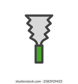 Single item icon related to color tools Double-edged saw