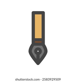 Single item icon related to color school tools Fountain pen
