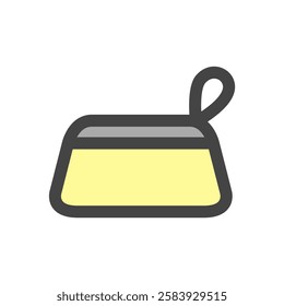 Single item icon related to color school tools Pencil case