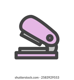 Single item icon related to color school tools Stapler