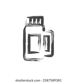 Single item icon related to daily necessities home appliances written by brush Liquid detergent