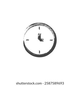 Single item icon related to daily necessities home appliances written by brush Clock