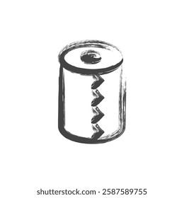 Single item icon related to daily necessities home appliances written by brush: Toilet paper