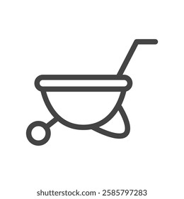 Single item icon related to line drawing tools Transport trolley