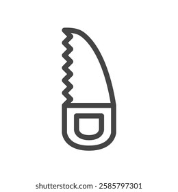 Single item icon related to line drawing tools Saw