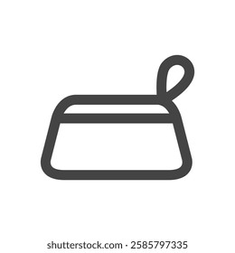 Single item icon related to line drawing school tools Pencil case