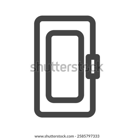 Single item icon related to line drawing school tools Pencil case