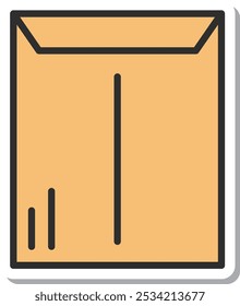 Single item icon related to sticker teaching materials, envelope