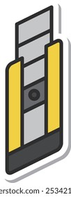 Single item icon related to sticker teaching materials tool cutter