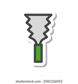 Single item icon related to sticker tools Double-edged saw