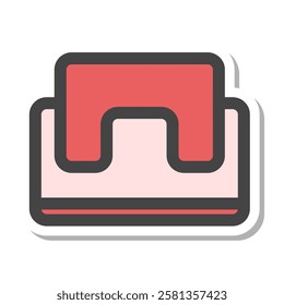 Single item icon related to sticker school tools Hole punch
