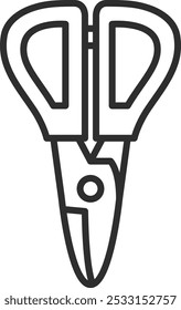 Single item icon related to teaching materials scissors