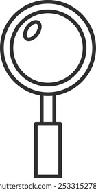 Single item icon related to teaching materials tools Magnifying glass