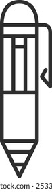 Single item icon related to teaching materials: Pole pen