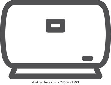 Single item icon of simple line drawing electric appliance air conditioner