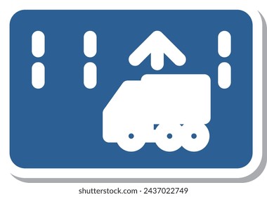 Single item illustration of mini sign sticker High-speed motor vehicle national highway traffic classification for towing vehicles