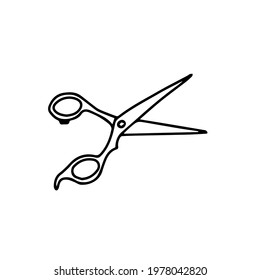 Single items on the theme of barbershop. Vector illustration of elements for the design of barbershops, posters, signage, postcards, stickers and salons. Doodle isolated on white background