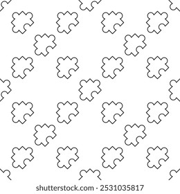 El concepto de Vector de pieza de rompecabezas simple esboza un patrón transparente