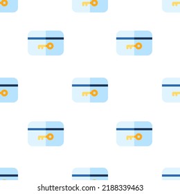 Single key card pattern. key card concept. flat trendy Vector seamless Pattern, background, wallpaper