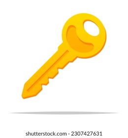 Single key vector isolated illustration