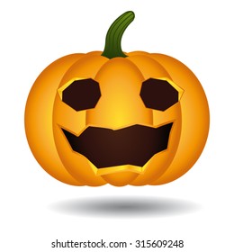 Single kid pumpkin. Vector icon.