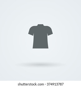 Single, laconic icon with the image of T-shirts, sport shirts. Logo. Clothing.