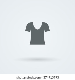 Single, laconic icon with the image of T-shirts, sport shirts. Logo. Clothing.