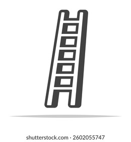 Single ladder icon transparent vector isolated