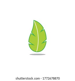 single leaf colorful with geometric shadow design vector fit for nature product logo