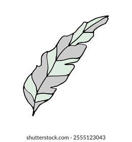 A single leaf. Digital illustration. Design of covers, postcards, invitations, things