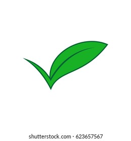 Single Leaf Logo Design Concept