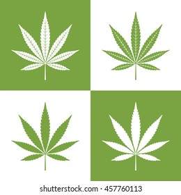 Silhouette Pot Cannabis Marijuana Hemp Leaf Stock Vector (Royalty Free ...